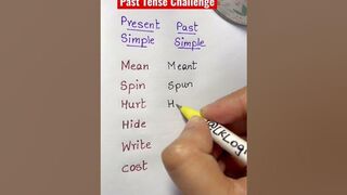 Past Tense Challenge !!