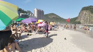 ???????? Rasta Beach Brazil Summer Walking Hot Latina Bikini Girl