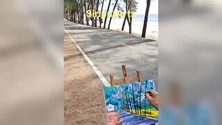 #reels #shorts #art #painting #landscape #watercolor #beach #travel #thailand #ฉันรักเมืองไทย