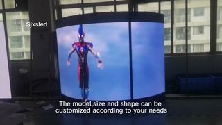 indoor 3D effect flexible led display arc screen.WhatsApp:008618126257352 Email:Linda@sjxsled.com