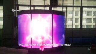 indoor 3D effect flexible led display arc screen.WhatsApp:008618126257352 Email:Linda@sjxsled.com