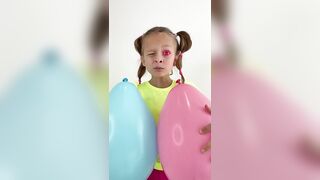 Funny challenge with legs and balloons #shorts TikTok by Anna Kova