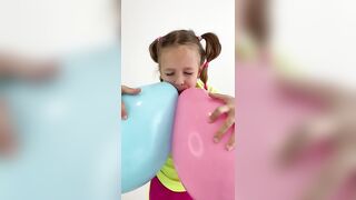 Funny challenge with legs and balloons #shorts TikTok by Anna Kova