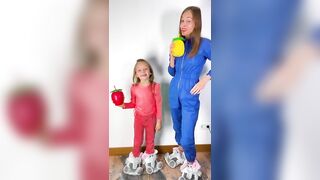 Funny challenge with legs and balloons #shorts TikTok by Anna Kova