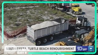 South Siesta Beach Repair project in Sarasota is underway