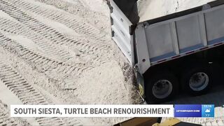 South Siesta Beach Repair project in Sarasota is underway