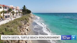 South Siesta Beach Repair project in Sarasota is underway