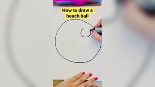 How to draw a beach ball| learn step by step easy tutorial #shorts #ball #draw #friendship #viral