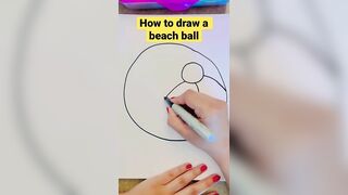 How to draw a beach ball| learn step by step easy tutorial #shorts #ball #draw #friendship #viral