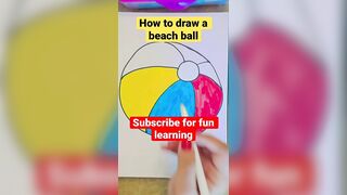 How to draw a beach ball| learn step by step easy tutorial #shorts #ball #draw #friendship #viral