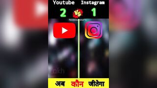 Youtube VS Instagram I❓#shorts I #youtubeshorts I #YouTube I #instagram @MRINDIANHACKER