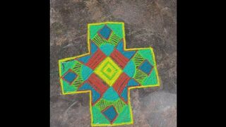 #kolam Art#beautiful Kolam Designs#blessed With Yoga Tamil#simple Kolams#Trend rangoli# Begginer