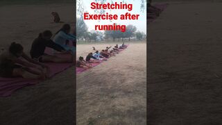 Stretching Exercise after running #shorts #youtubeshorts # #exercise @Foujicomputerwala_Defence