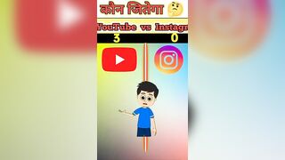 YouTube vs Instagram ???????? कौन जितेगा ???????? #viral #instagram #youtube