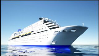 Cruise Ship at Unreal Engine. Preview of one of my 3D models, testing Water Body Ocean and Sun Sky.