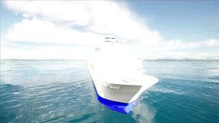 Cruise Ship at Unreal Engine. Preview of one of my 3D models, testing Water Body Ocean and Sun Sky.