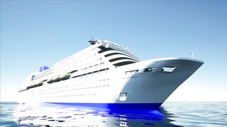 Cruise Ship at Unreal Engine. Preview of one of my 3D models, testing Water Body Ocean and Sun Sky.