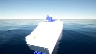 Cruise Ship at Unreal Engine. Preview of one of my 3D models, testing Water Body Ocean and Sun Sky.