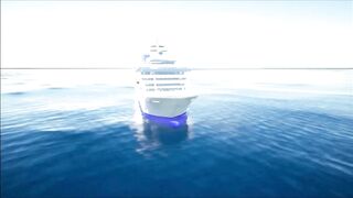 Cruise Ship at Unreal Engine. Preview of one of my 3D models, testing Water Body Ocean and Sun Sky.