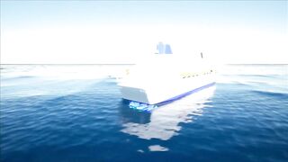 Cruise Ship at Unreal Engine. Preview of one of my 3D models, testing Water Body Ocean and Sun Sky.