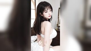 [4K] AI Art Lookbook 'White Lingerie' / '하얀 란제리' / 「白いランジェリー」