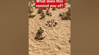 Stacking stones on beach