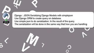 Django : JSON Serializing Django Models with simplejson