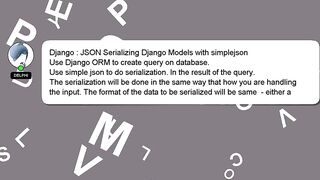 Django : JSON Serializing Django Models with simplejson