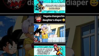 Vegeta changes his daughter's diaper ???? #dbz #anime #dragonball #shorts