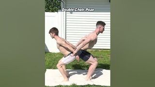 How to do Double Chair Pose - Yoga for Men #shorts