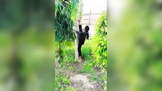 Advance stretching with tree ????#shorts #shortsvideo #indianarmy #armylover #athlete #vandnayogagirl