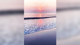 PERFECT SUNSET AT THE BEACH,OCEAN WAVES #shortvideos #sunset #oceanwaves