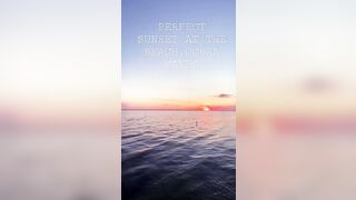 PERFECT SUNSET AT THE BEACH,OCEAN WAVES #shortvideos #sunset #oceanwaves