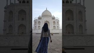 Pov : you are visiting taj mahal during sunrise #solo #tajmahal #travel #shorts