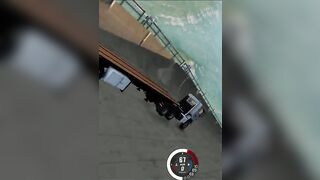 trailer truck vs mega ramp #shorts