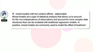 R : mixed-models with two random effects - statsmodels