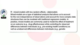 R : mixed-models with two random effects - statsmodels