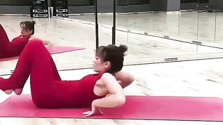 Forward fold Stretching / Yoga Art and Flexibility