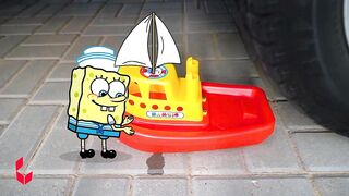Crushing Crunchy Toothpaste, Plastic Toys, Flexible Toys | Spongebob's Experiment This Time