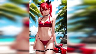 AI Anime Girls in Red Bikinis: The Ultimate Digital Beach Party