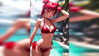 AI Anime Girls in Red Bikinis: The Ultimate Digital Beach Party