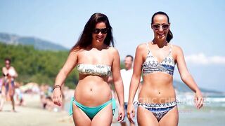 Celebrating Women's Natural Beauty on the Beach in Bikinis