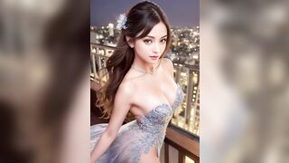 4K Mixed Views: of Off-the-Shoulder Gowns, Bikinis, Lingerie & Stunning City Skylines #ai #aibeauty