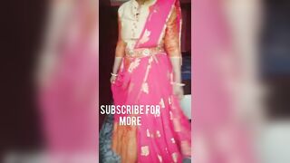 Celebrity style saree draping with gown