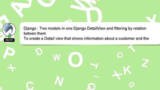 Django : Two models in one Django DetailView and filtering by relation betwen them