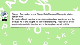 Django : Two models in one Django DetailView and filtering by relation betwen them