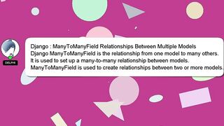 Django : ManyToManyField Relationships Between Multiple Models