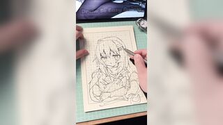 Random stroke of pen ink #shorts #anime #shortsviral #drawsoeasyanime #viralvideo #art