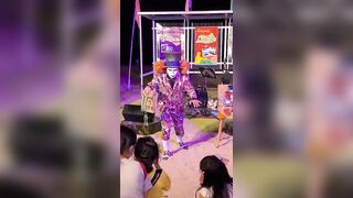 Red Clown Pattaya! Tricks with water. Funny moment. #travel #thailand #pattaya #shorts #funny