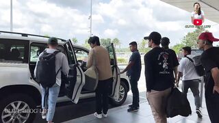 ARRIVAL NG MGA ARTISTA PARA SA MANGGAHAN CELEBRITY BASKETBALL GAME 2023 - YVES,BUGOY,MATT,JON,JIMBOY